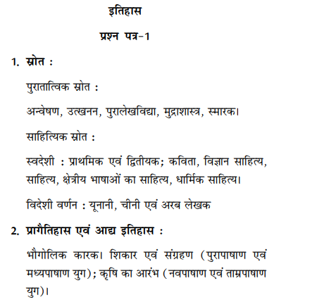 UPSC History Syllabus In Hindi 2024 PDF Download